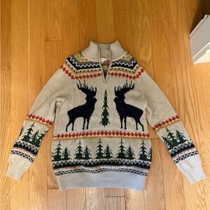 J Crew Crewcuts Boys 1/4 zip Cotton Sweater XL